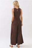 Front Twist Sleeveless Wide Leg Jumpsuit