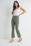 Vintage Olive High Rise Tonal Crop Flare