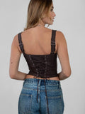 Tilla Sweetheart Neckline with Lace Trim Milkmaid Corset Top