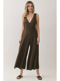 Surplice Sleeveless Wide Leg Jumpsuit