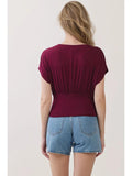 Round Neck Dolman Sleeve Top