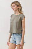 Cotton Gauze Relaxed Fit Top