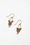 Sapphire Faceted Labradorite Rondelle Dangles Cluster Earrings