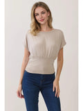 Round Neck Dolman Sleeve Top