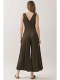 Surplice Sleeveless Wide Leg Jumpsuit