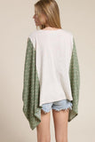 Free Bird America 1776 Graphic Sheer Sleeves Kaftan Top