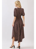 Print Button Down Midi Dress