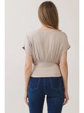 Round Neck Dolman Sleeve Top