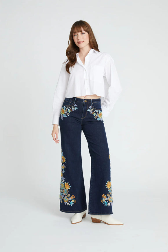 Penelope Wide Leg - Rodeo Roses
