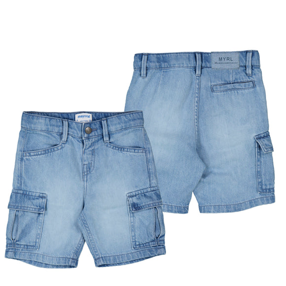 Boy Cargo Denim Shorts