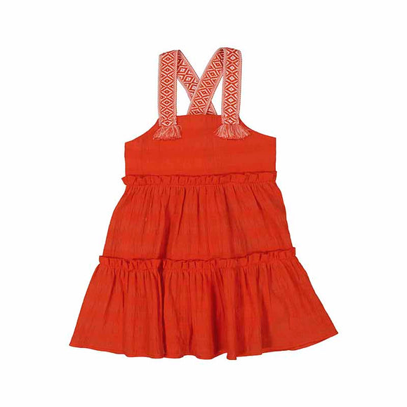 Girl Applique Strap Dress