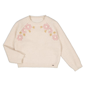 Flower Embroidered Sweater