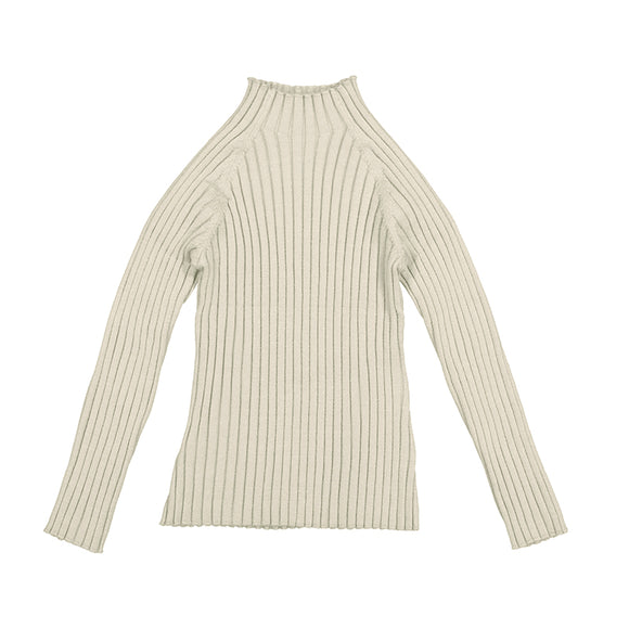 Rib Mock Neck Sweater