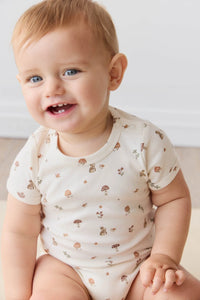 Organic Cotton Hudson Short Sleeve Bodysuit - Foraging Friends