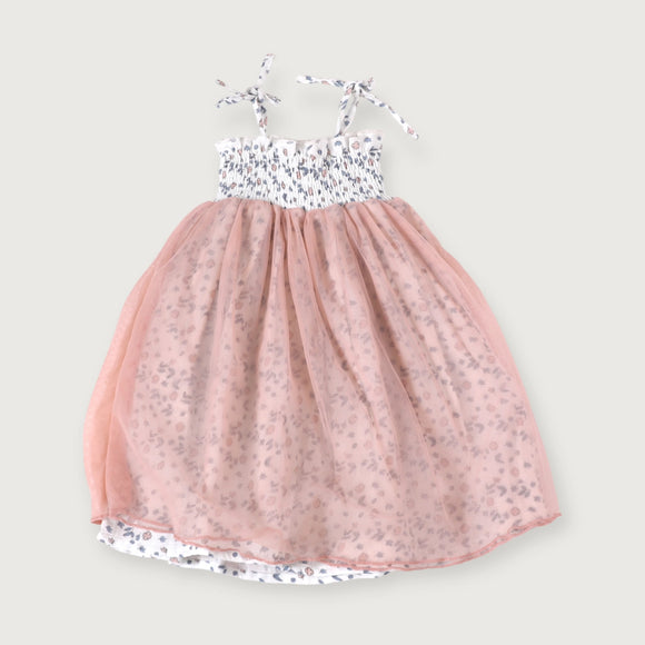 Emma Floral Smocked Baby Tutu Dress + Bloomer (Organic)