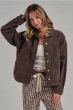 Garment Wash Fall Jacket Big Front Patch Pockets