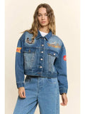 Wild Ride Western Embroidered Patch Denim Jacket