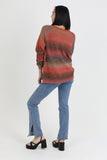 V Neck Oversize Side Slit Flare Sleeve Pullover