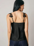 Satin Lace Trim Cami Top