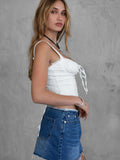 Tilla Sweetheart Neckline with Lace Trim Milkmaid Corset Top - Wild Skyes