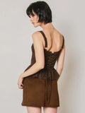 Structured Peplum Top with Scalloped Corset Bodice