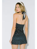 Polka Dot Twist Front Halter Top - Wild Skyes