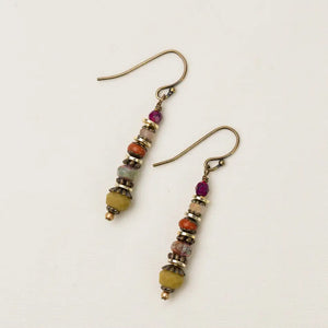 Wildflower Faceted Crystal, Czech Glass Simple Earrings