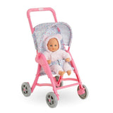 Corolle Poussette Florale Baby Doll Stroller with Folding Canopy for 12" Doll