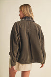 Vintage Wash Pleated Back Jacket