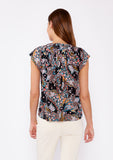 V-Neck Poplin Floral Top