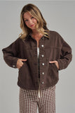 Garment Wash Fall Jacket Big Front Patch Pockets