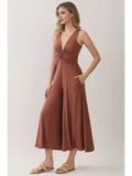 Front Twist Sleeveless Wide Leg Jumpsuit