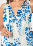 Floral Sheer Tie Front Tank Top