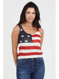 American Flag Knit Tank Top