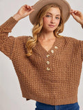 Thermal Henely Sweater Top