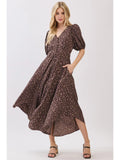 Print Button Down Midi Dress