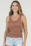 Open Knit Tank Top