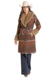 BORDER JACQUARD COAT W/FUR DW92C09284