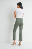 Vintage Olive High Rise Tonal Crop Flare