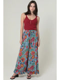 Printed Wide Leg Pants