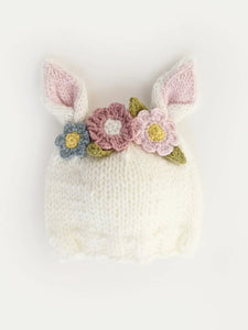 Flower Bunny Beanie White/Multi