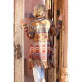 Aztec Fringe Hem Cardigan Sweater