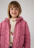 Girl Floral Quilted Coat