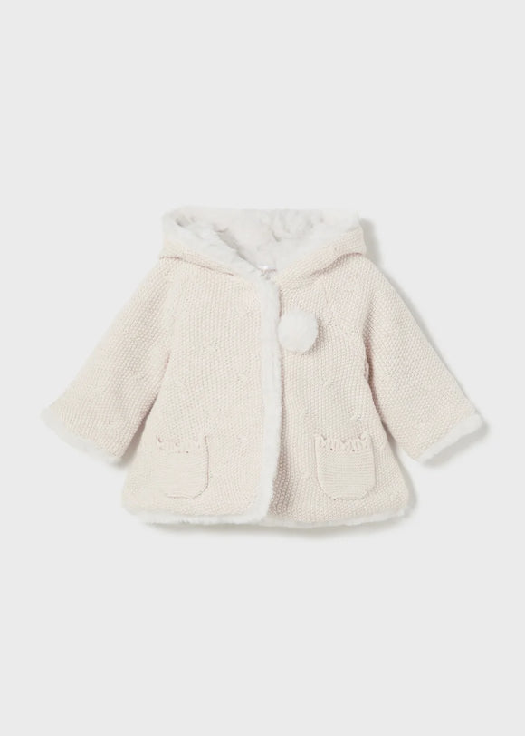 Newborn Knit Faux Fur Jacket