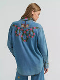 Wrangler® X Lainey Wilson Embroidered Denim Shirt - Wild Skyes