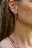 Sapphire Faceted Sapphire With Grey Moonstone Cluster Earrings - Wild Skyes