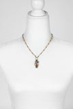 Wildflower 17-19 Crystal With Czech Glass, Amethyst Briolette, And Shell Cluster Necklace - Wild Skyes
