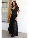 Lace Sides Wide Leg Pants