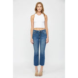 Mid Rise Boot Cut Crop