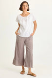 Doyen Textured Gauze Crop - Wild Skyes